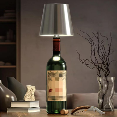 LED Wireless Bottle Light With 3 Color Stepless Dimming, Rechargeable Touch Wine Bottle Lamp For Home Decor And Ambient Lighting