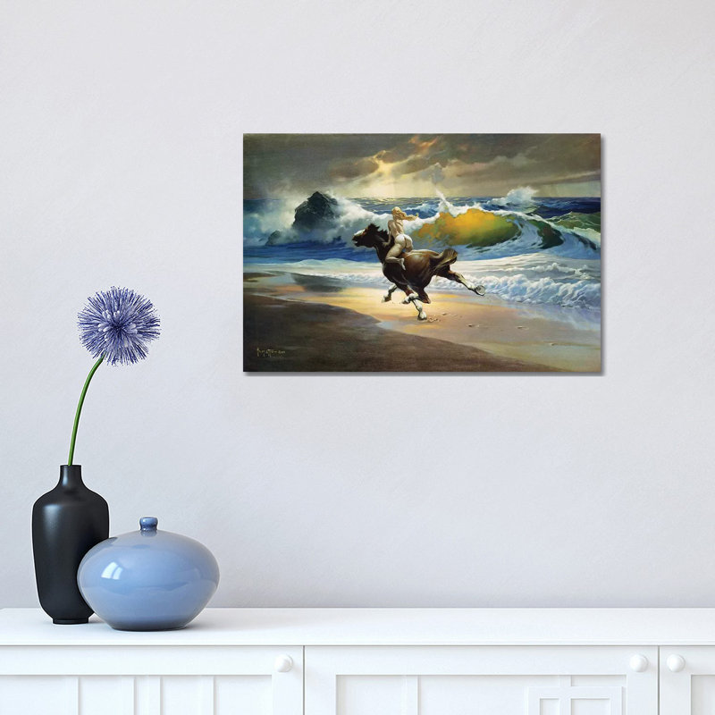 Wild Ride by Frank Frazetta - Wrapped Canvas Print, 30.48 cm H x 45.72 cm W
