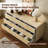 55.1" W Rattan 6 - Drawer Dresser