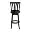 Tabouret de bar pivotant rembourré Asharn, noir-17684208-46321956