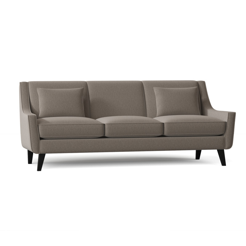 Canapé à accoudoirs évasés 85 po avec coussins réversibles Gros 85 po, Chenille Hinderly Cinder