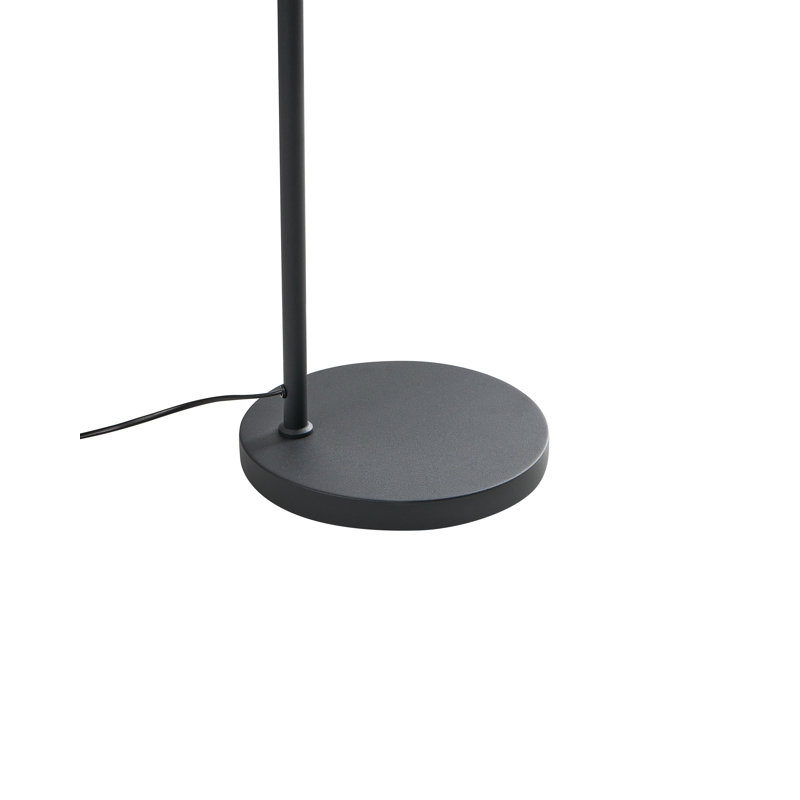 160cm Satin Traditional Floor Lamp, Black