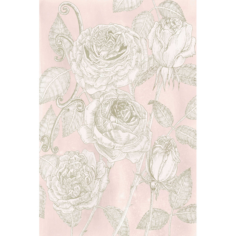 " Blooming Roses I " by Melissa Wang Painting Print, 18" H x 12" W  