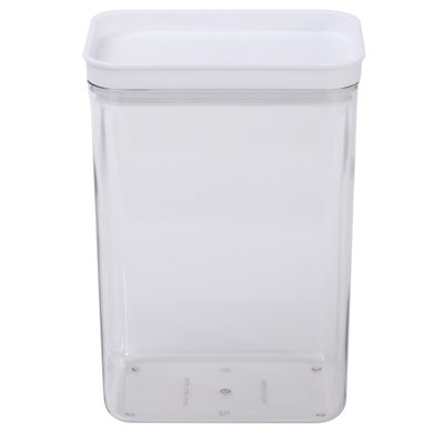 Kitchen Details Clear Airtight Food Storage Container 3L Large Rectangular Plastic Canister | Pantry Organization | Kitchen Storage with Secure Lid