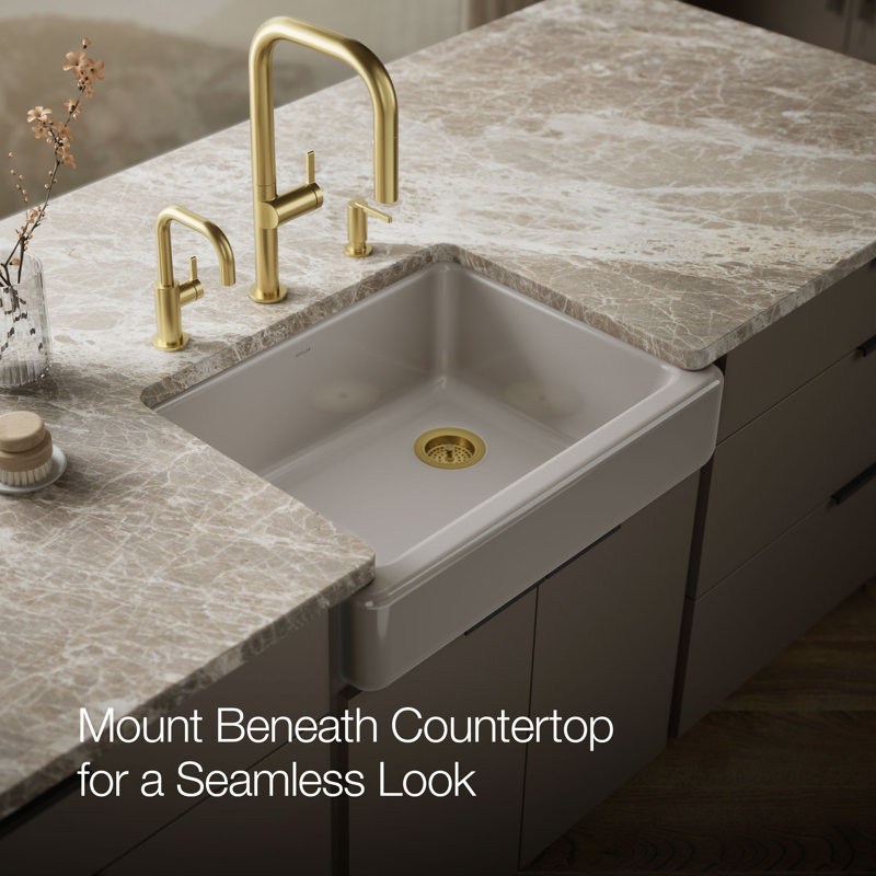 Whitehaven® 30" L x 22" W Farmhouse Kitchen Sink, Truffle