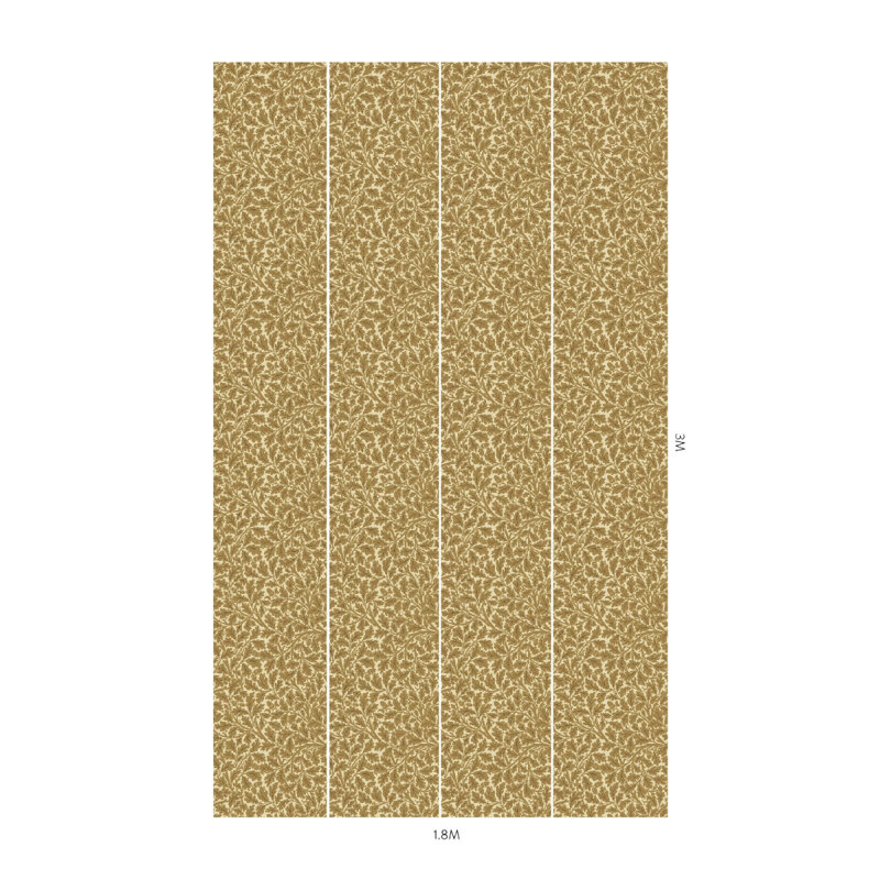 Quercus 9.84' L x 70.87" W Wallpaper Roll, Auric