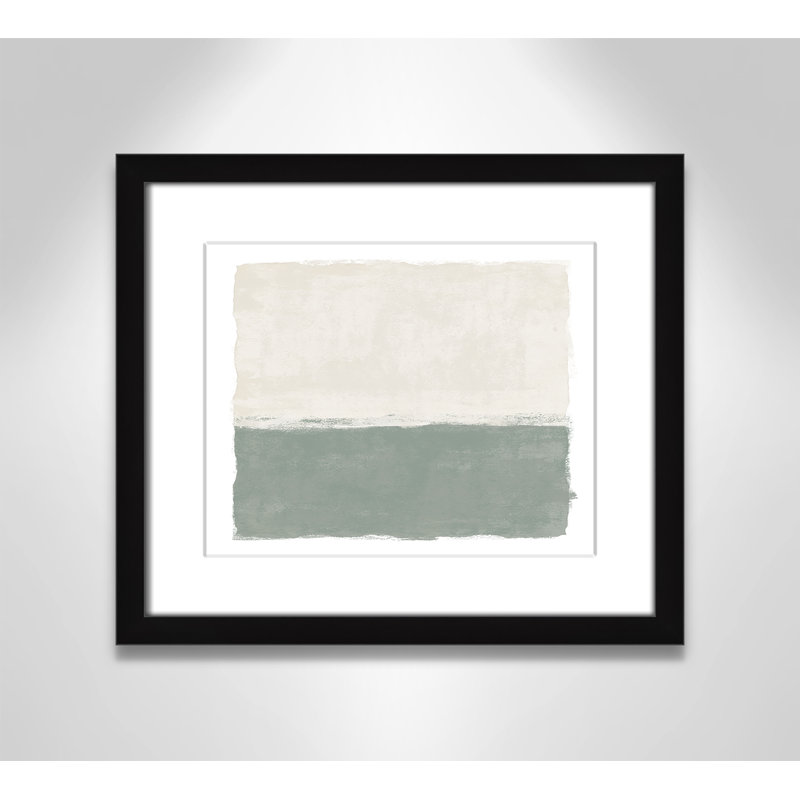 Sage Whisper II - Landscape Version Print par Natalie Carpentieri, L 15 po x H 13 po, Matted Print, Satin Black