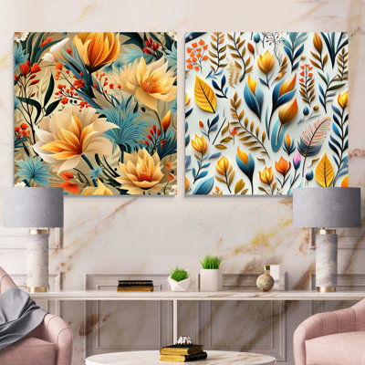 Maina - Ensemble de 2 art mural en verre acrylique