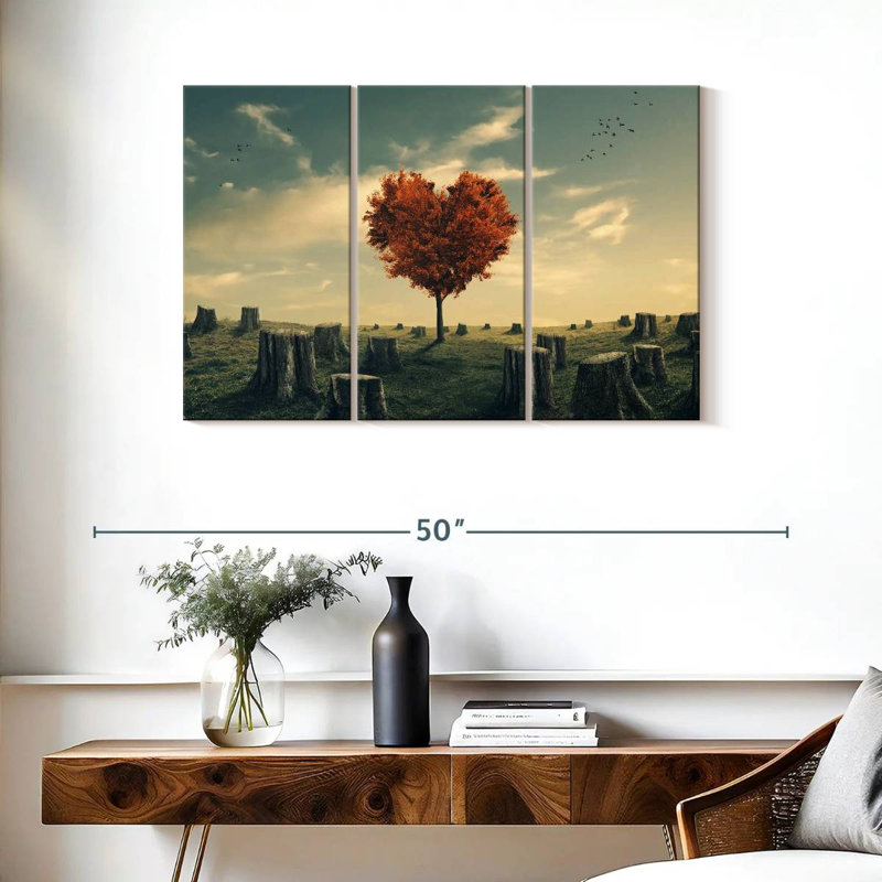 Indestructible Heart Tree, 24" H x 38" W