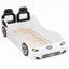 Lit voiture simple Corey, garniture de roue, DEL intégrée, bois-112313367