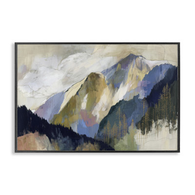 Mountain Forest Landscape Framed Giclee, design by Chromatic Storm Studio