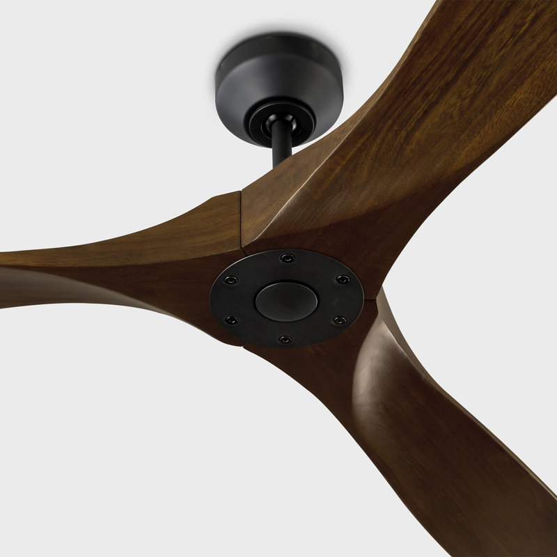 Visual Comfort Fan Maverick Smart 70 Indoor Ceiling Fan with Threaded Downrod, Dark Walnut blades and Handheld Remote