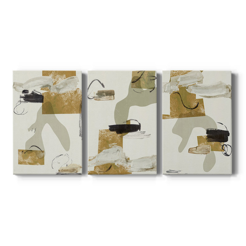 Garden Gems X - Toile tendue avec châssis sur mesure - 3 pièces, H 36 po x l 72 po