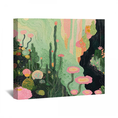 Toile de jardin enveloppée de toile - décoration murale florale