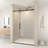 Julien 48'' - W x 76'' H Sliding Door Frameless Shower Door with Heat Soaking Process;Protective Coating Treatment-1907854828