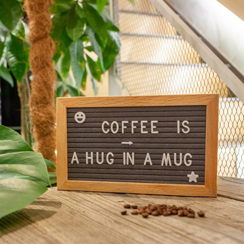 Changeable Letter Board, Black, 25cm H x 15cm W x 3cm D