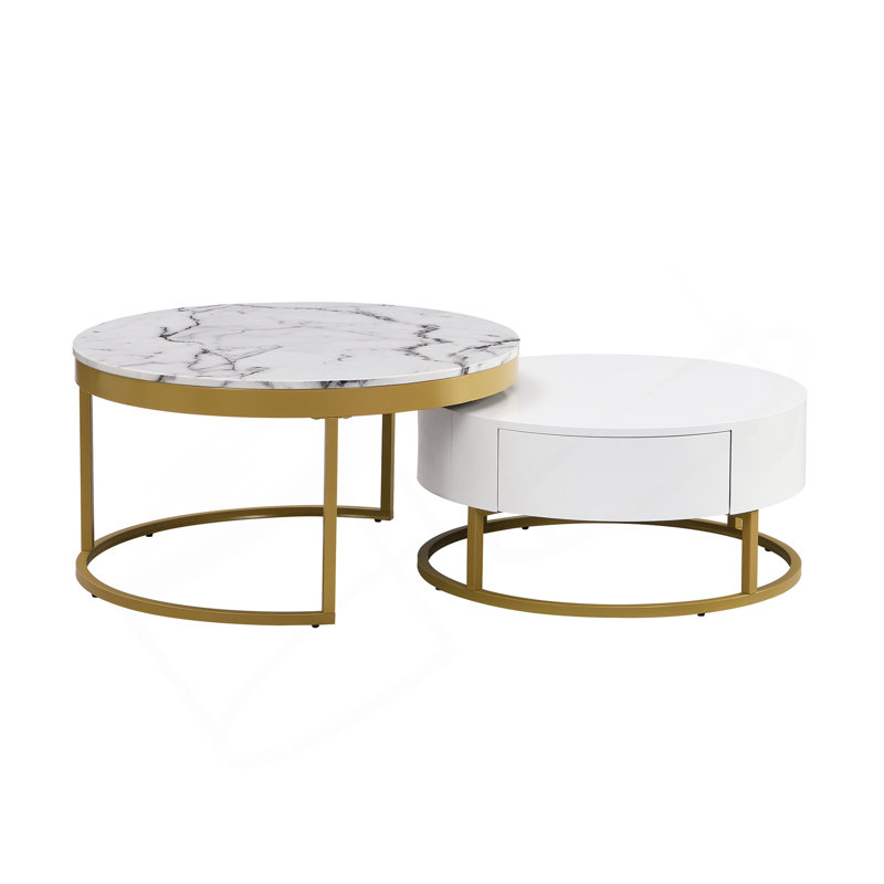 Table basse gigogne moderne avec tiroirs Modern