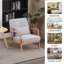  Fauteuil d'appoint moderne avec structure ergonomique en bois d'hévéa pour le salon, coins de lecture, gris foncé-1750198337-1750198340
