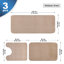 Ensemble de tapis de bain en mousse viscoélastique 3 pièces, ensembles de tapis de salle de bain à absorption d'eau rapide pour douche de baignoire, meuble-lavabo et base de toilette, beige-1394896302