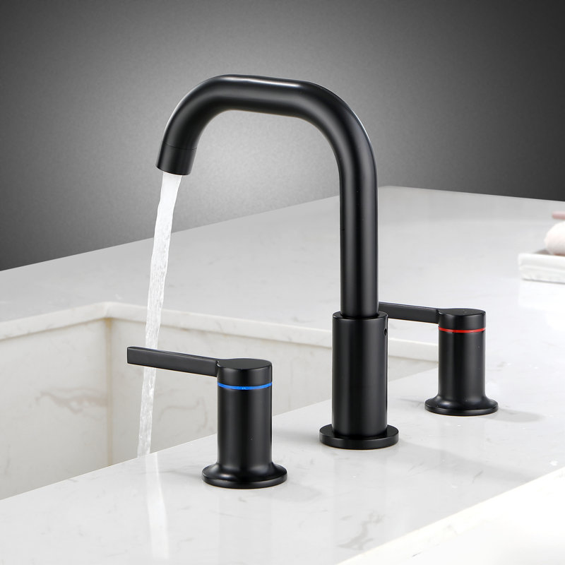 2-handle Bathroom Faucet, Black