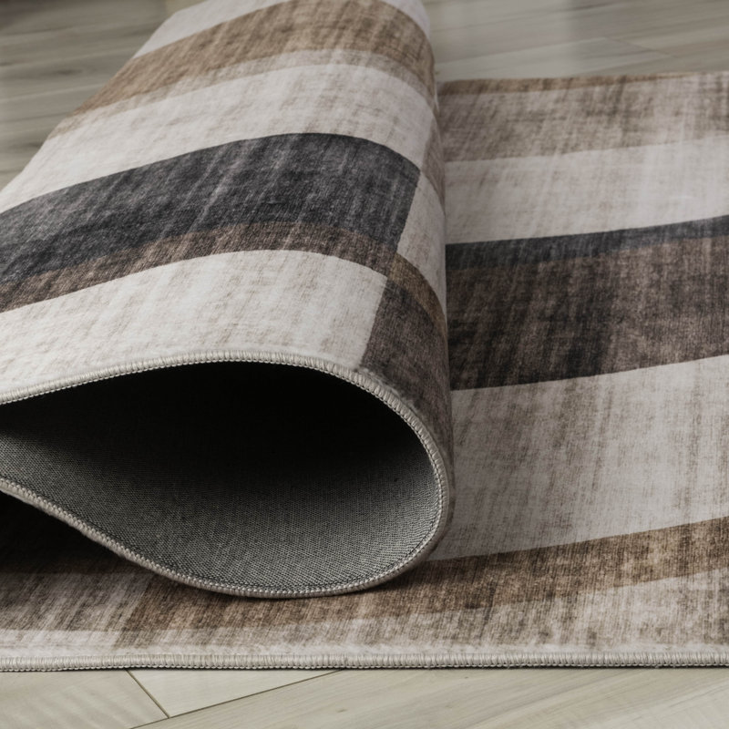 Rectangle Kentyn Area Rug with Non-Slip Backing, Rectangle 3'11" x 5'10"