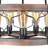 5-Light Industrial Drum Chandelier with Wood Accents