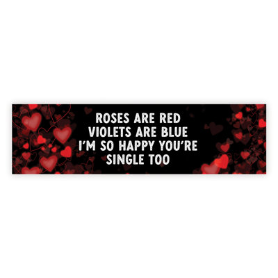 Bannière décorations Galentines Day, So Happy You Are Single Too | Décoration sarcastique anti-Saint-Valentin