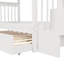 Lit superposé Twintwin avec lit gigogne et escalier blanc pour plus de commodité-2067419256