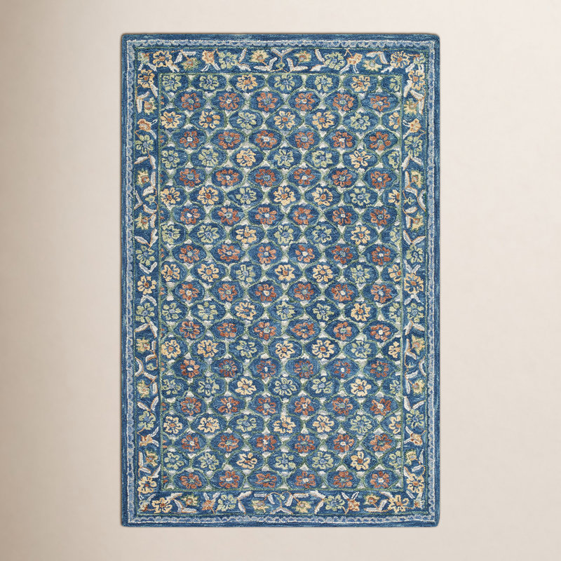 Tapis fait à la main Manor, Rectangle 5 pi x 7 pi 6 po