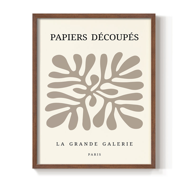 Matisse CECLxxxix, reproduction encadrée - bois massif, Brun, H 10 po x l 8 po