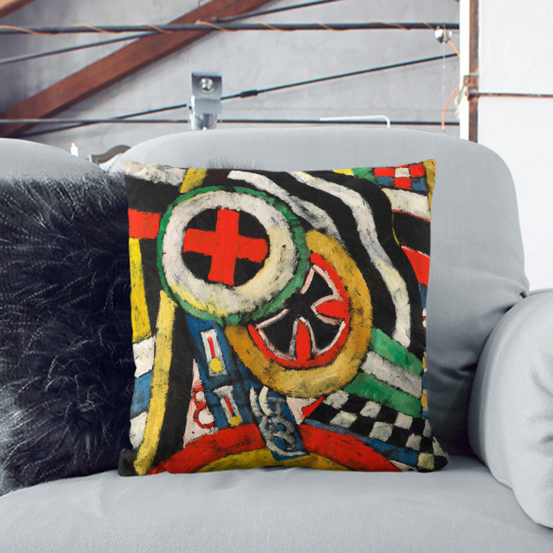 Painting No.5 by Marsden Hartley Scatter Cushion with Filling, White, 55cm H x 55cm W x 20cm D