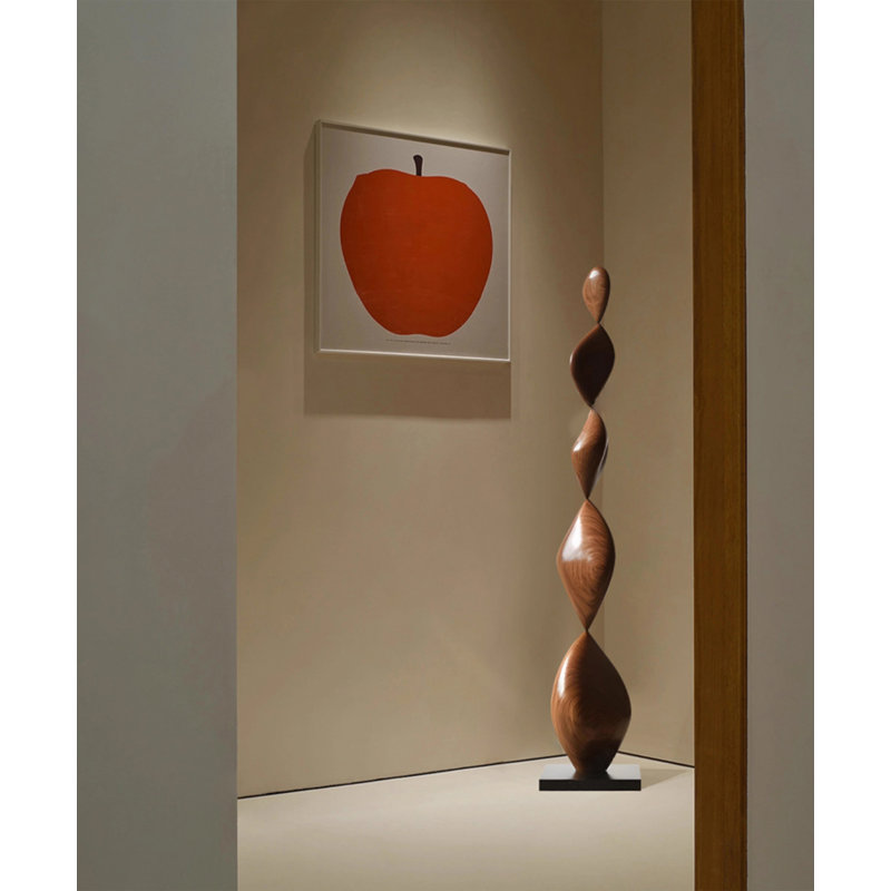 Tall Abstract Birch Wood Sculpture For Entryway