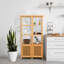 Armoire de salle de bain autoportante en bois massif Aditya