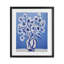 «Blue & White Contrast Flowers», reproduction encadrée sous verre encadrée de lettres et de lignes-1865024828-1865024818