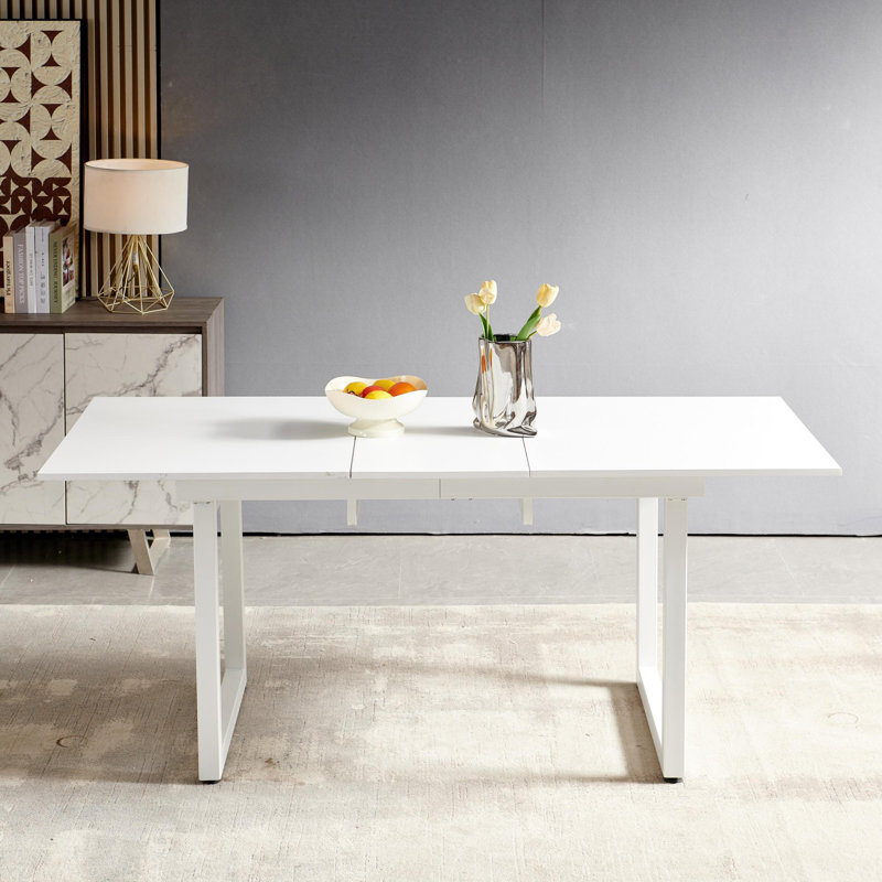 Aramais rectangulaire L 70,86 po x l 31,49 po, Blanc antique