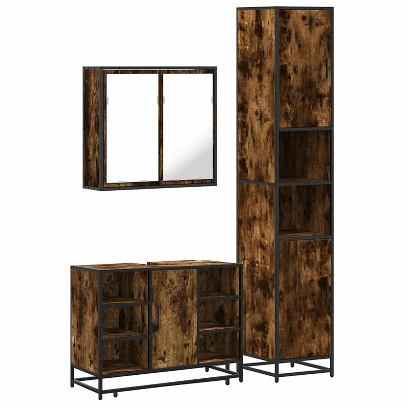 Allishia Bathroom Furniture Suite, Rustric Brown