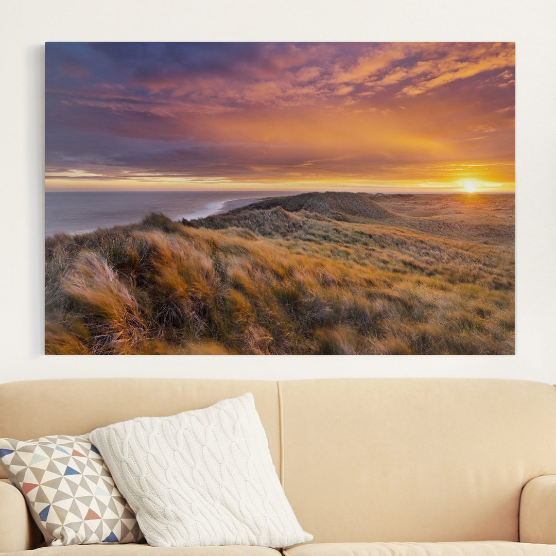 Leinwandbild Sonnenaufgang am Strand, Sylt