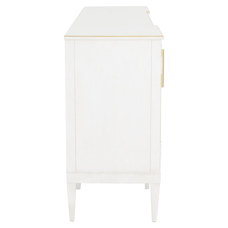 Camille 79.5" Credenza, Linen/Antique Gold