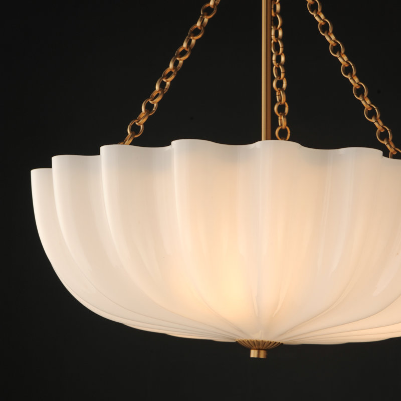 Fluted Cake Pan-Semi-Flush Mount, 19.5" H x 17.75" W x 17.5" D