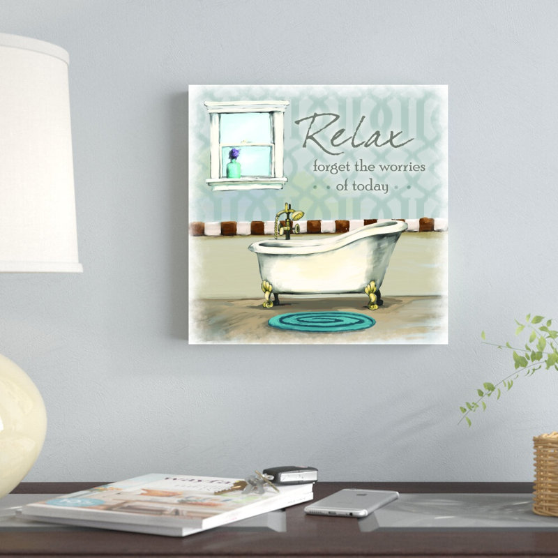«Relaxing Tub», impression sur toile tendue, H 12 po x l 12 po