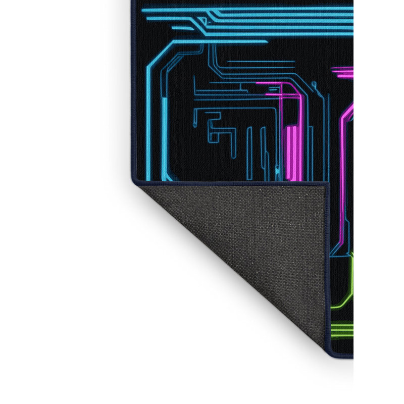Cyber Ray Rug, Square 4'