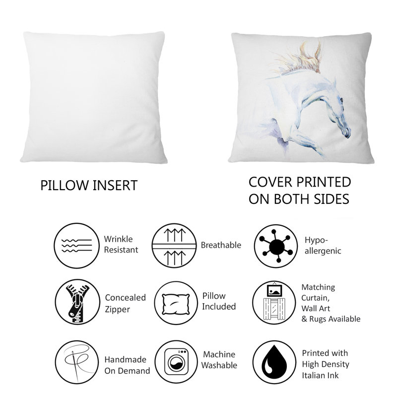 Coussin White Horse