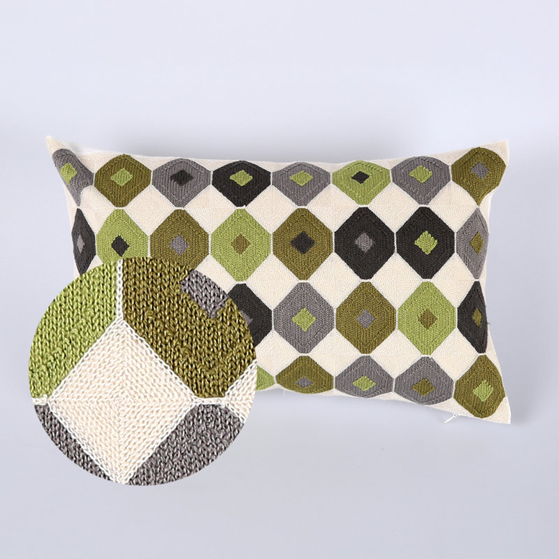  Housse de coussin en coton, Pas de bourre, Turquoise