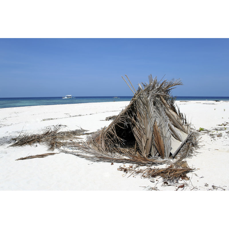 Desert Island Beach by Simongurney - Wrapped Canvas Print, 30cm H x 46cm W