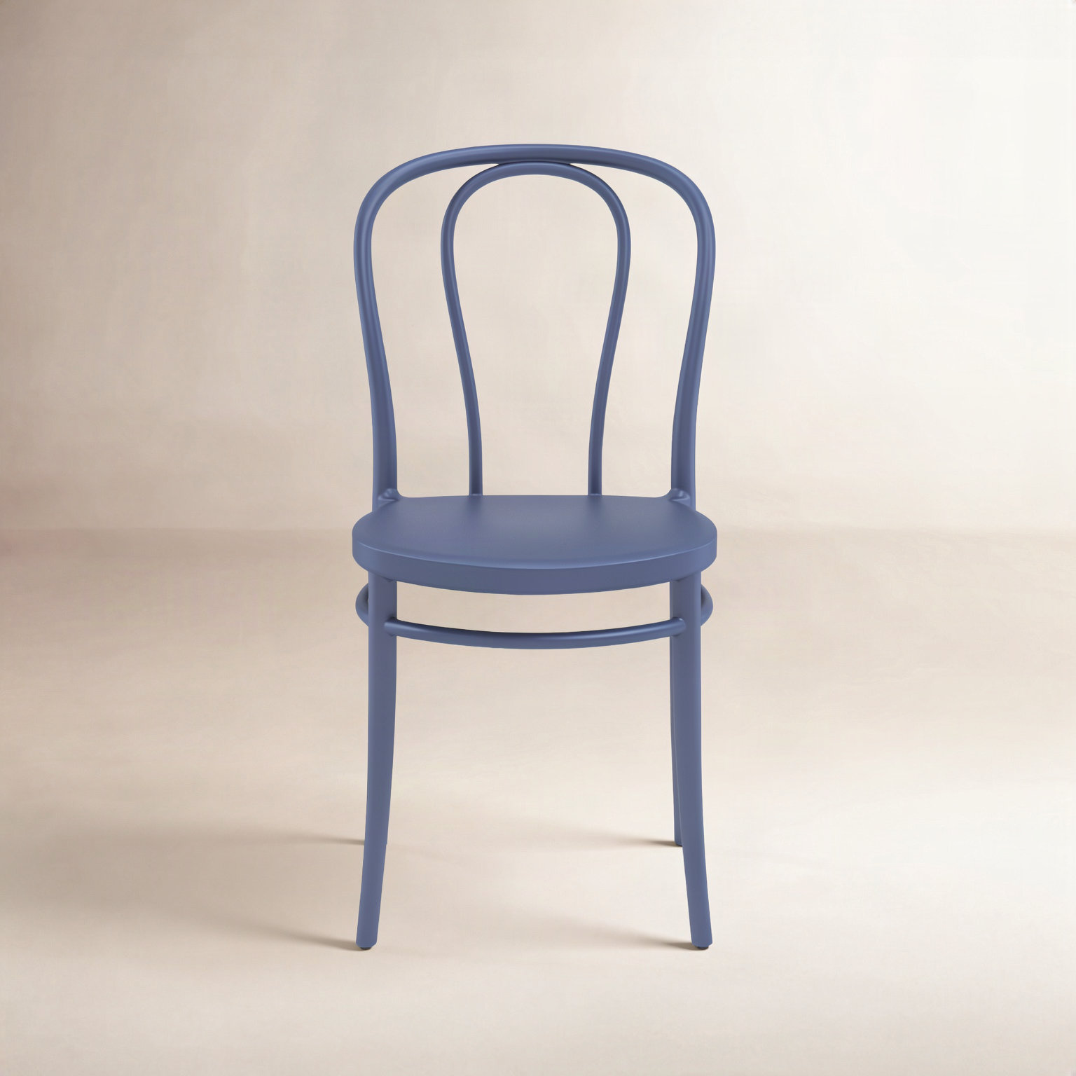 Farrah Stackable Patio Side Chair, Dark Gray