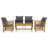 Costanza 5 Piece Lounge Chair with Cushions-1861643091