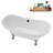 59" Streamline Clawfoot Tub,Tray,Drain, Clawfeet-101628975-102220282