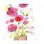Art sur toile bolichina, fuchsia doré-105645518
