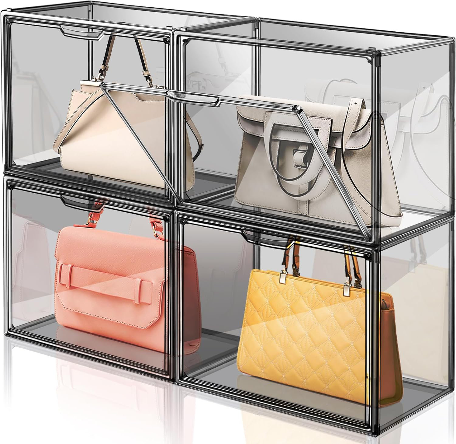 Support d'affichage de bureau transparent acrylique flambant neuf 10+10