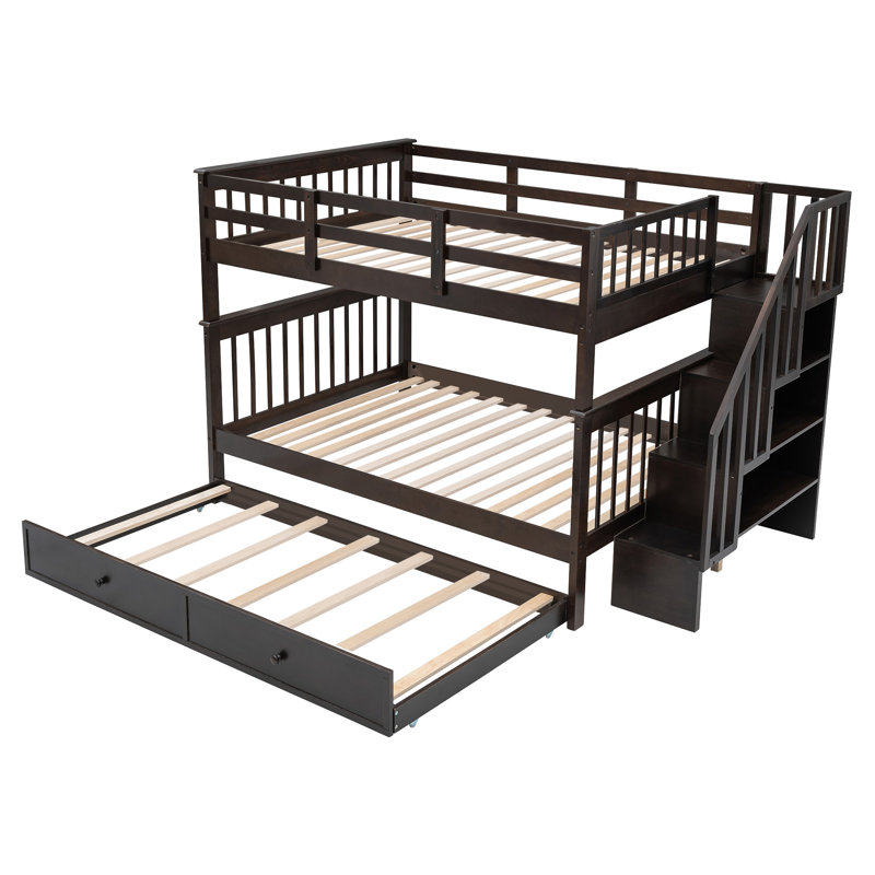 Stairway -- Bunk Bed With Trundle, Espresso